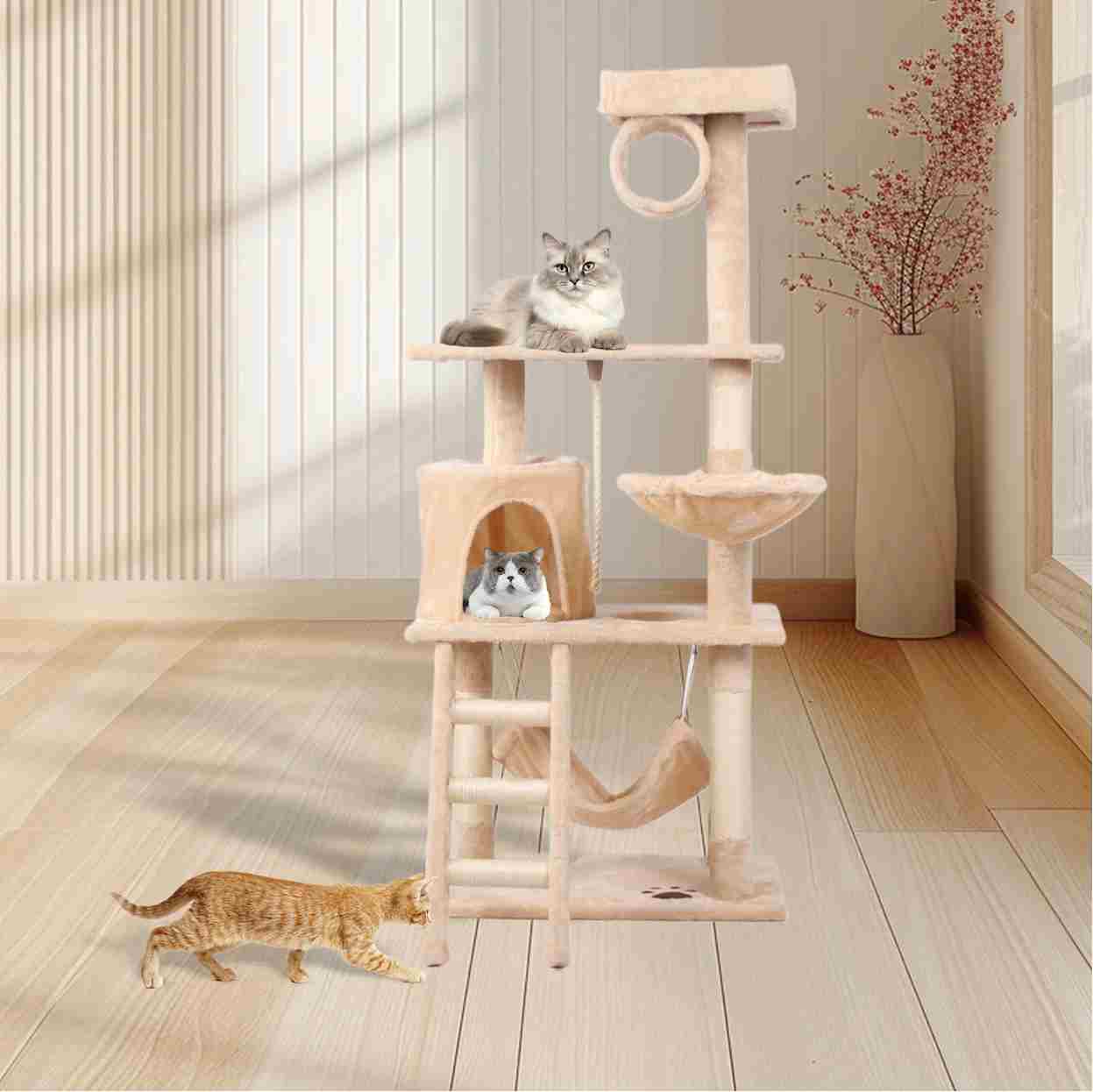 Multilevel Altay Velvet Cat Tree