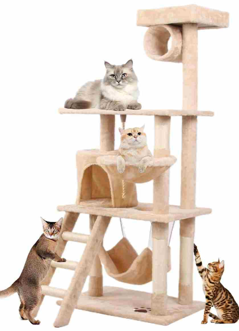 Multilevel Altay Velvet Cat Tree
