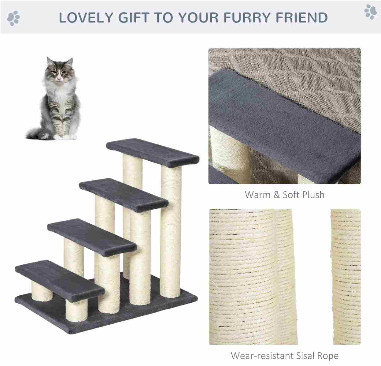 Cat Tree with 4 Steps