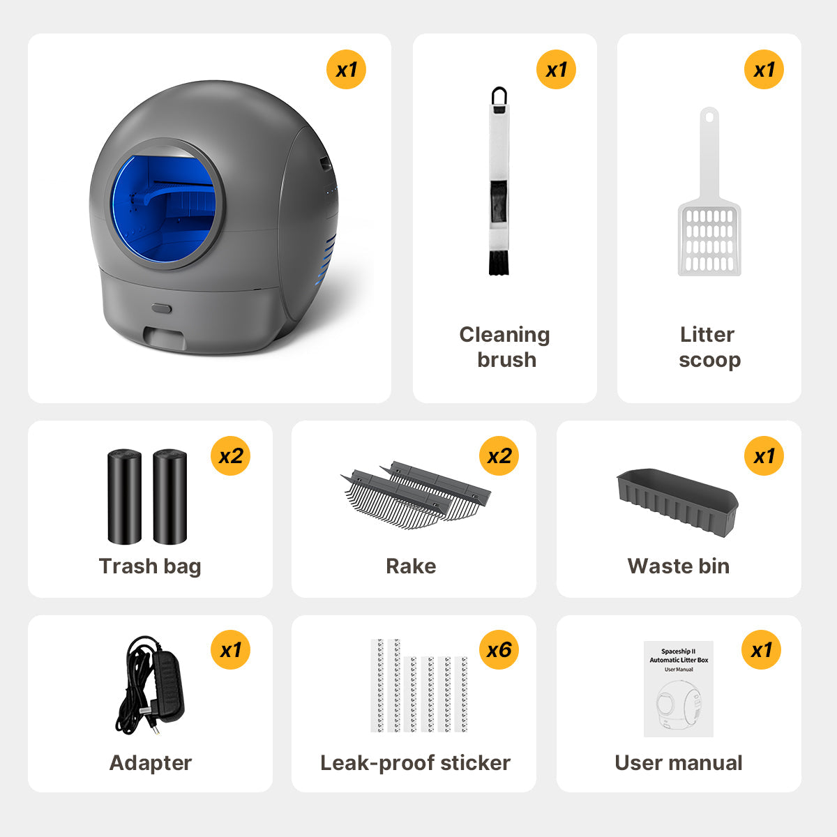 Spaceship 2 Automatic Litter Box