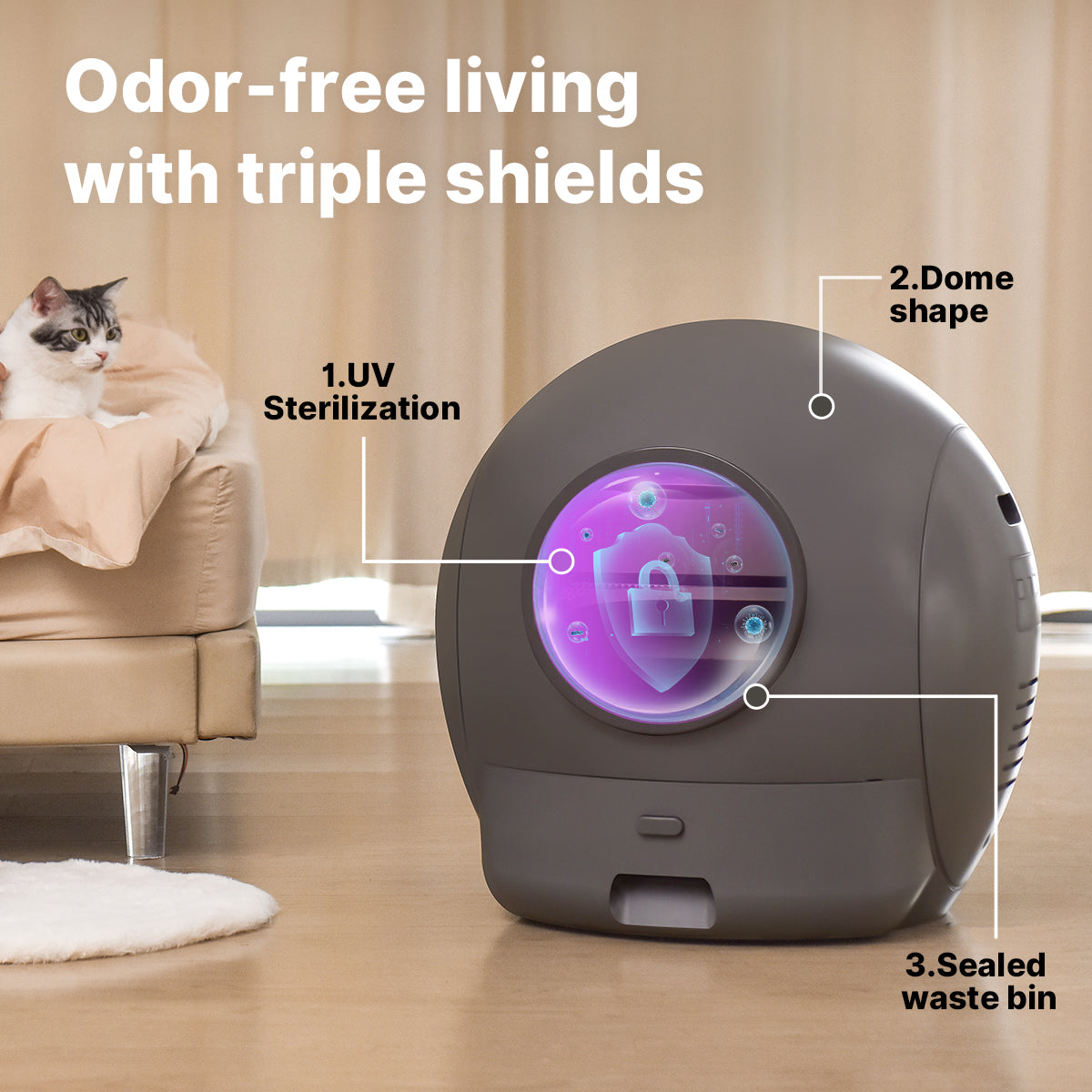 Spaceship 2 Automatic Litter Box