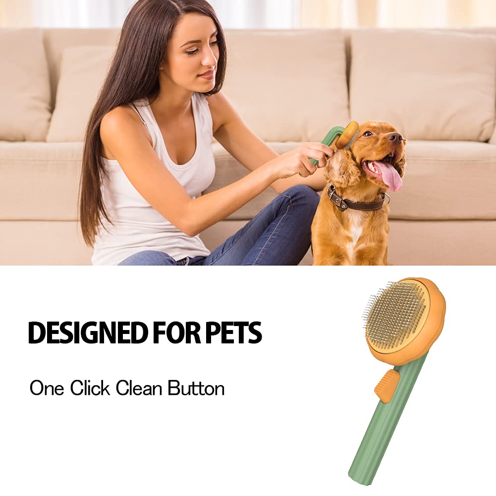 Pumpkin Self-Cleaning Brush
