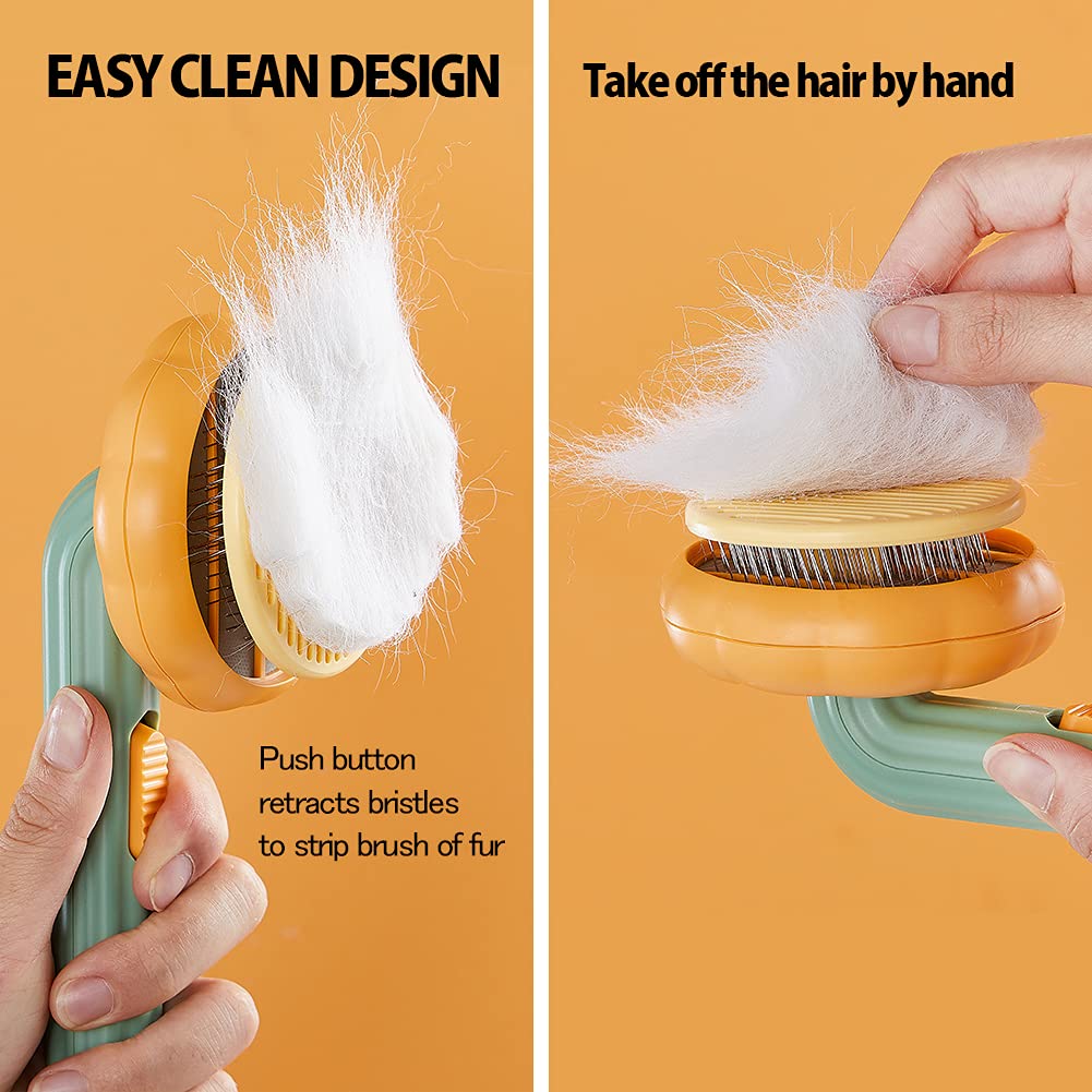Pumpkin Self-Cleaning Brush