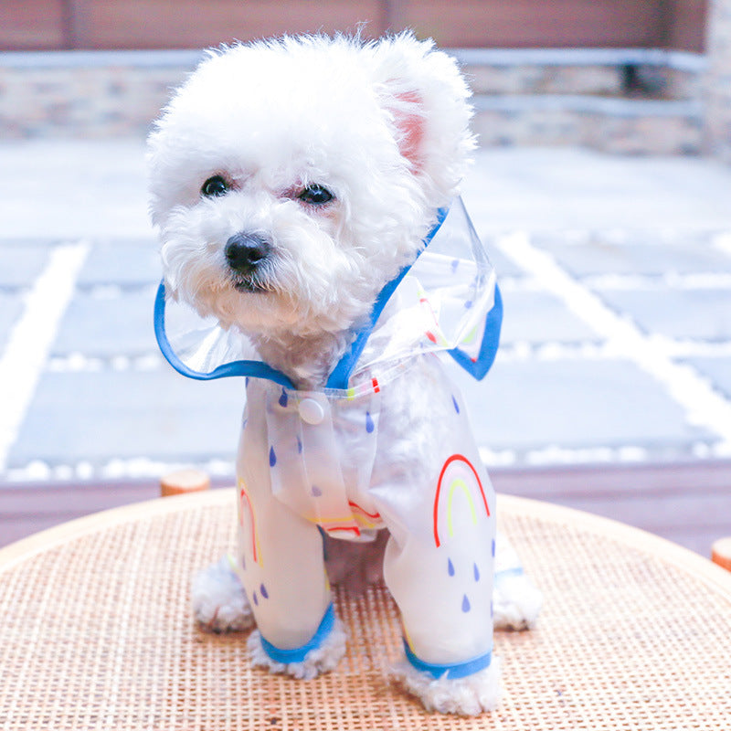 Rainbow Puddle Raincoat with Ears