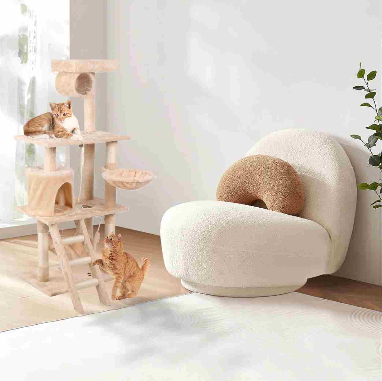 Multilevel Altay Velvet Cat Tree