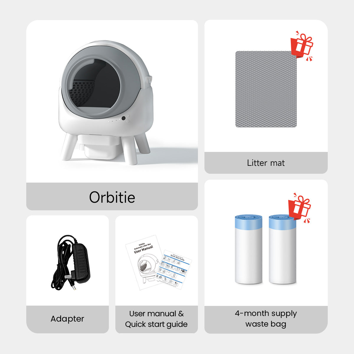 Orbitie Automatic Cat Litter Box for Cats