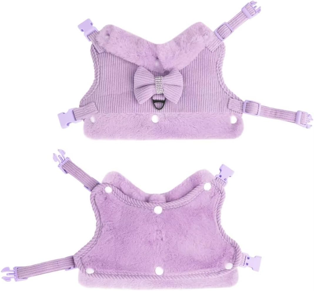 Velvet Bow Harness & Leash Set
