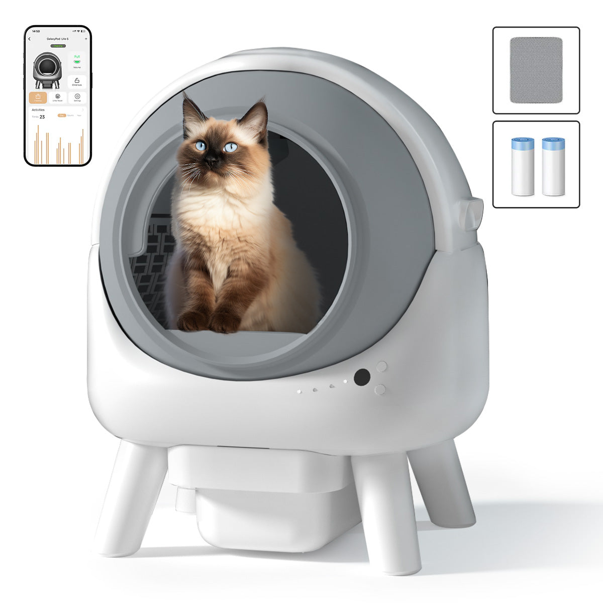Orbitie Automatic Cat Litter Box for Cats