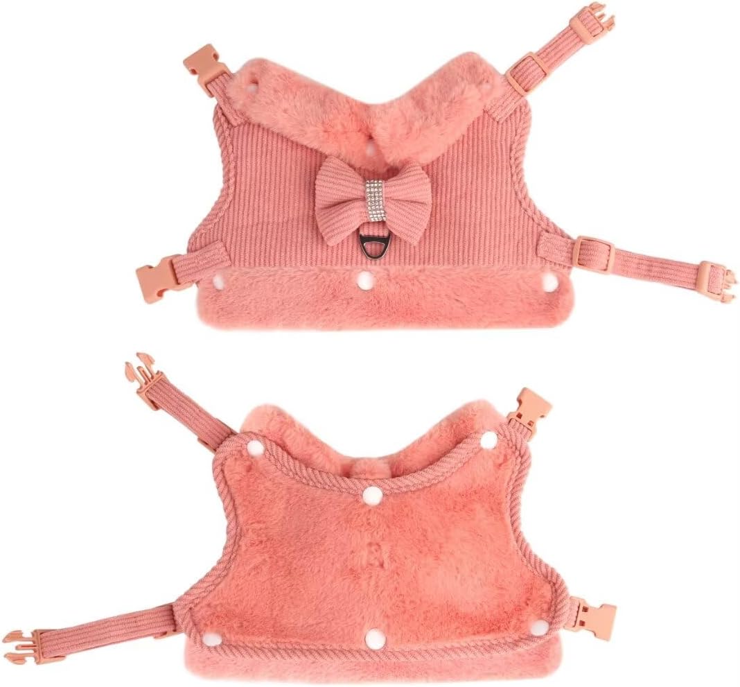 Velvet Bow Harness & Leash Set
